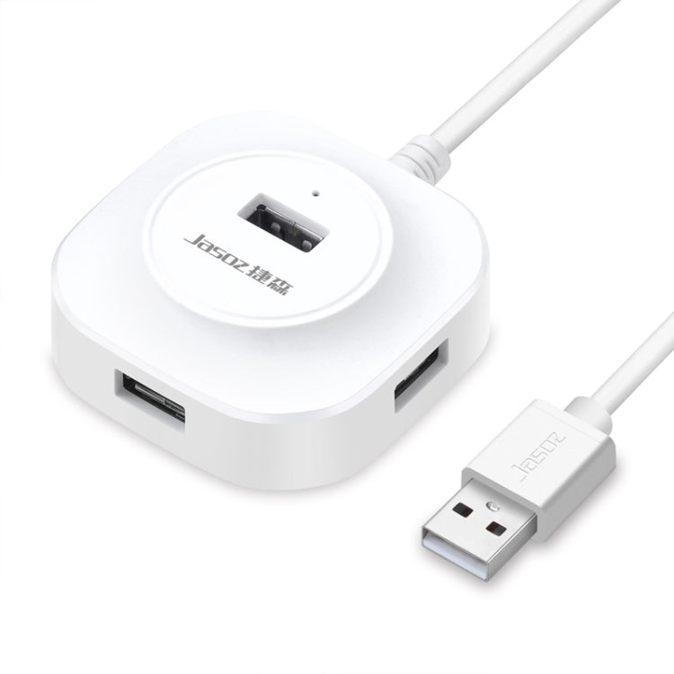 Jasoz 高速 USB2.0 4埠 HUB 1轉4 擴充 HUB，黑色 0.3m、黑色 0.5m、黑色 1.2m、白色 0.3m、白色 0.5m、白色 1.2m