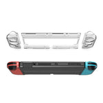 DOBE TNS-1133B 主機保護套件 + 左右手柄水晶防摔保護套，適用於 Switch OLED，TNS-1133B（透明色）