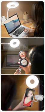 YAGE YG-8102 2W 18 顆 LED 觸控開關三檔調光夾式桌燈 護眼 LED 燈