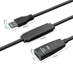 D.Y.TECH USB 3.0 公對母延長線 雙層屏蔽晶片數據線，長度：10m、15m