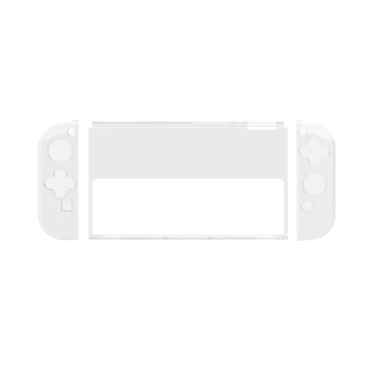 DOBE 遊戲手柄透明水晶 TPU 保護套，適用於 Switch OLED 主機，TNS-1133C