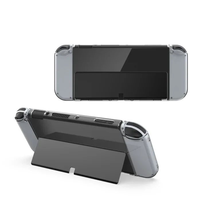 DOBE 遊戲手柄透明水晶 TPU 保護套，適用於 Switch OLED 主機，TNS-1133C
