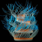 水族箱魚缸造景裝飾矽膠仿真軟珊瑚螢光海葵，尺寸：50cm，75cm，100cm