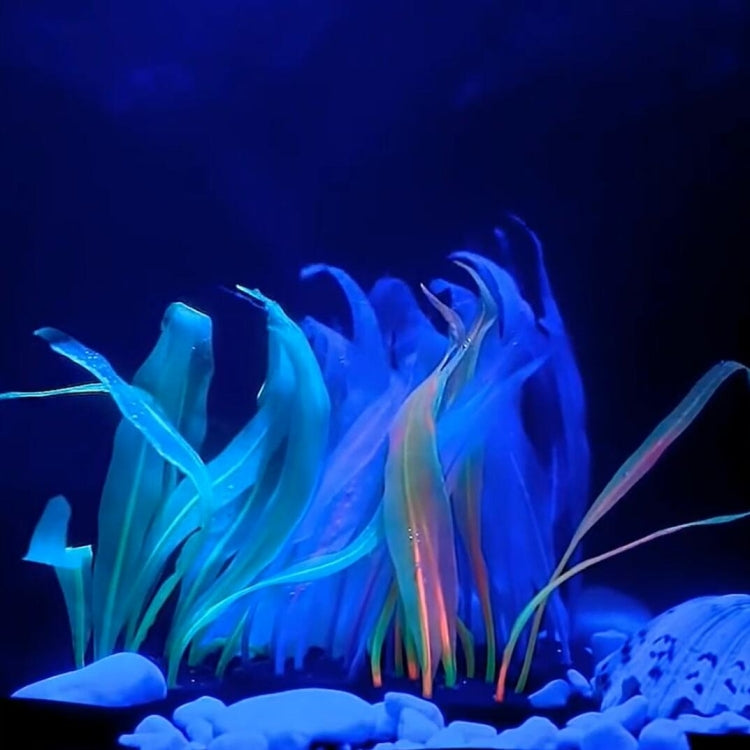 水族箱魚缸裝飾景觀矽膠仿真珊瑚人工海帶景觀裝飾，尺寸：HZ007 18cm小，HZ006 25cm中，HZ005 43cm大