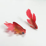夜燈仿真魚缸裝飾環保矽膠彩色魚，1紅鬥魚，2棕鬥魚，3藍鬥魚，4藍金魚，5紅金魚，6棕金魚