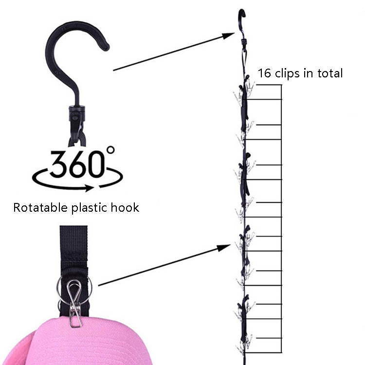 Rotary Hook Wardrobe Cap Clip-Hanging Rope Bedroom Home Storage Clothes Door Back Rogue, Clothes Door Back Hook