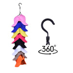Rotary Hook Wardrobe Cap Clip-Hanging Rope Bedroom Home Storage Clothes Door Back Rogue, Clothes Door Back Hook