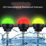 24V 安全三色警示燈報警 LED 半球形防水指示燈，款式 1，款式 2