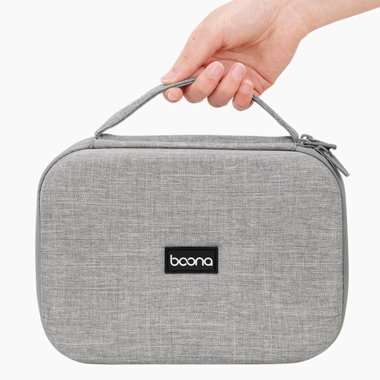 Baona BN-F011 筆記型電腦電源線數位收納保護盒，灰色，黑色，加大灰色，加大黑色