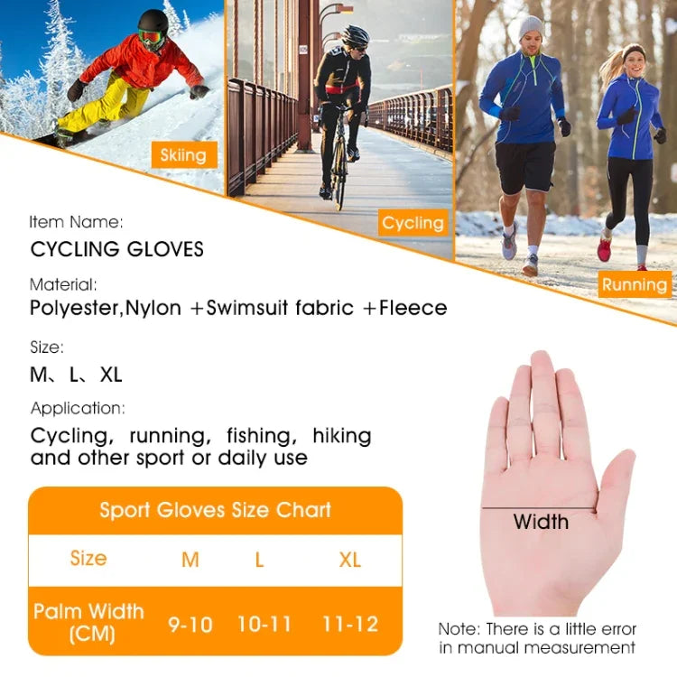 WEST BIKING YP0211220 冬季保暖絨面滑雪手套矽膠防滑騎行手套，M, L, XL