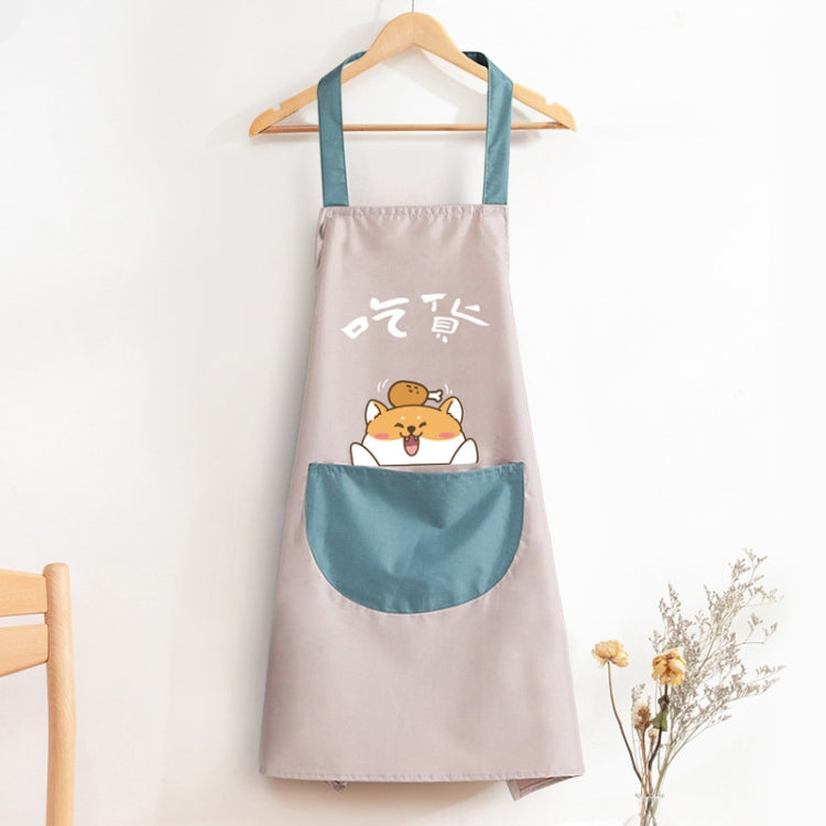 家用廚房防水防油圍裙可愛烹飪工作圍裙，顏色：美食家淺粉色（普通），美食家淺粉色（普通）
