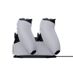 SPARKFOX W20P508 雙充電器，帶接點無線手柄充電器，適用於 PS5，款式：充電器+數據線+充電插頭，充電器+數據線