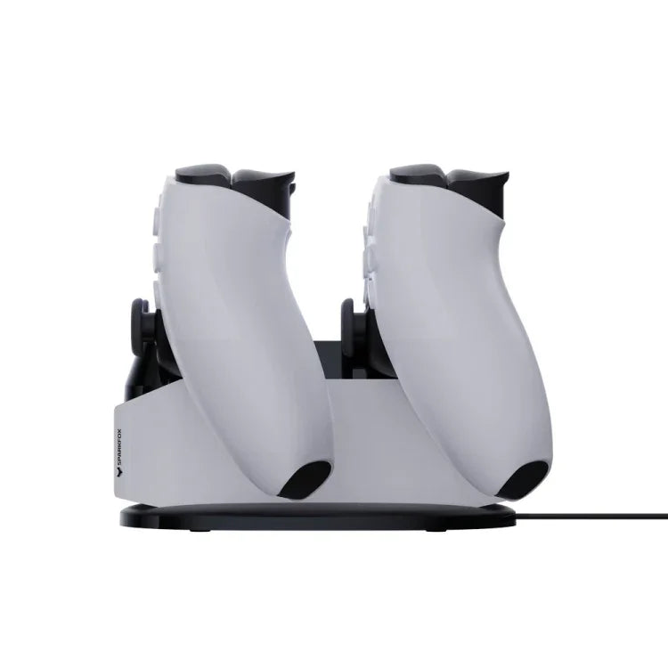 SPARKFOX W20P508 雙充電器，帶接點無線手柄充電器，適用於 PS5，款式：充電器+數據線+充電插頭，充電器+數據線