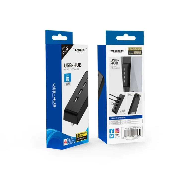 DOBE TP5-0576 USB 集線器高速傳輸延長集線器轉換器，適用於 PS5，TP5-0576