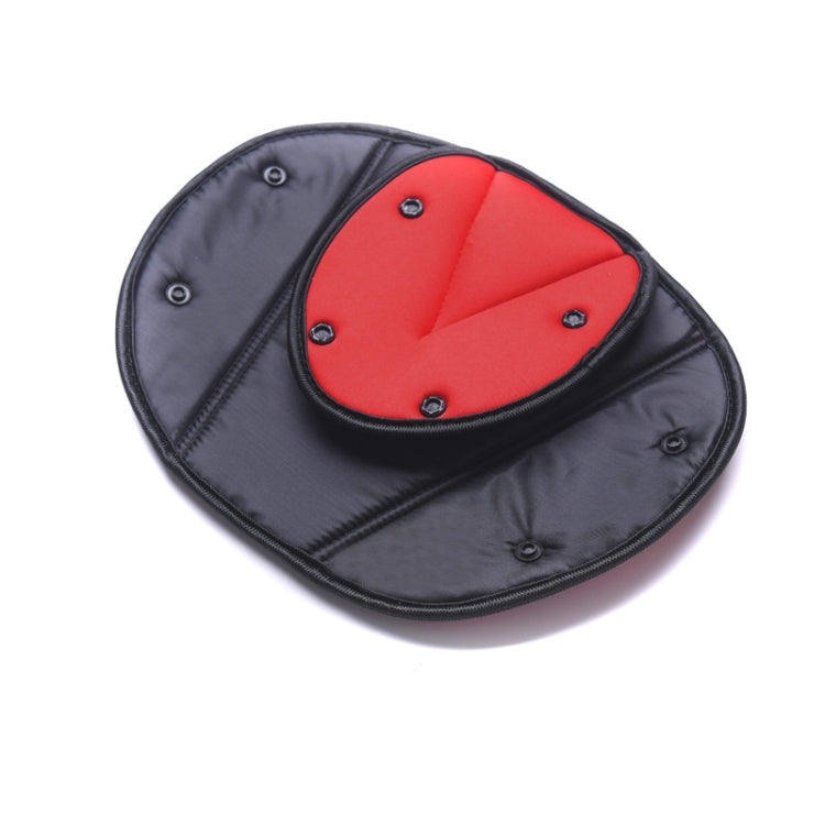 Car Seat Safety Belt Cover Sturdy Adjustable Triangle Safety Seat Belt Pad Clips Child Protection, Red, Orange, Black