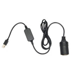 5V Turn 12V USB To Cigarette Lighter Socket Female Head Driving Recorder Mobile Power Cord, Specification: 1.2m, 1m, 2m, 3m