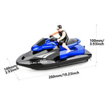 809 2.4G 遙控馬達高速快艇電動遊艇模型兒童水上玩具，規格，單電池（紅色），單電池（藍色）