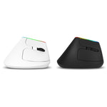 DELUX M618C 6鍵 1600 DPI RGB 垂直無線藍牙雙模滑鼠，M618C（白色）、M618C（黑色）