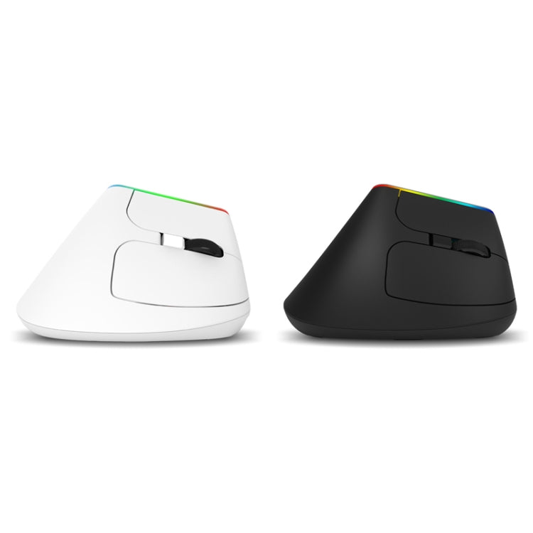 DELUX M618C 6鍵 1600 DPI RGB 垂直無線藍牙雙模滑鼠，M618C（白色）、M618C（黑色）
