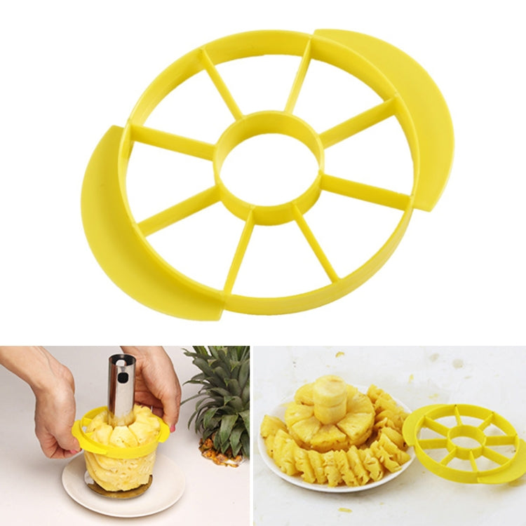 2件套不鏽鋼鳳梨削皮切片器水果切割工具，鳳梨去芯切片器（黑色手柄）、鳳梨去芯切片器（黃色手柄）