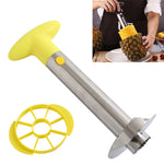 2件套不鏽鋼鳳梨削皮切片器水果切割工具，鳳梨去芯切片器（黑色手柄）、鳳梨去芯切片器（黃色手柄）