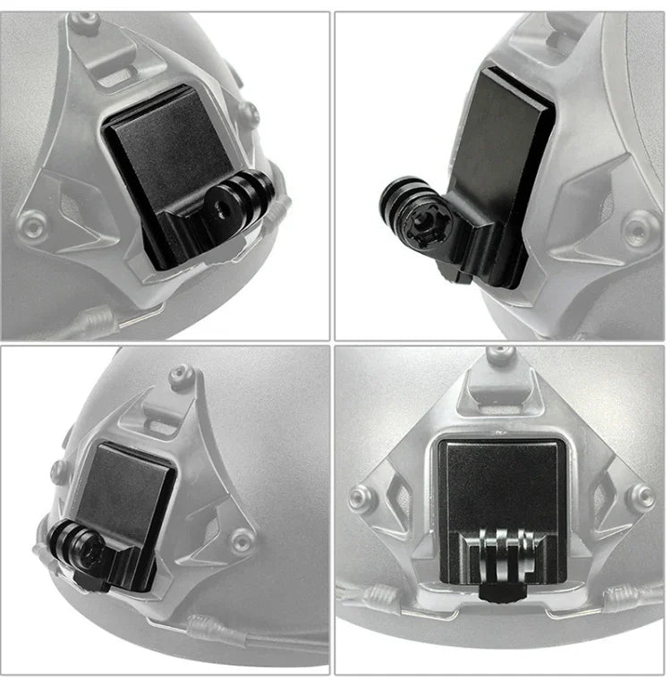 頭盔底座轉接固定座 狩獵 CS NVG 支架 適用 GoPro HERO9 Black / HERO8 Black /7 /6 /5 /5 Session /4 Session /4 /3+ /3 /2 /1，DJI Osmo Action，小蚁及其他運動相機，升級版，經典版