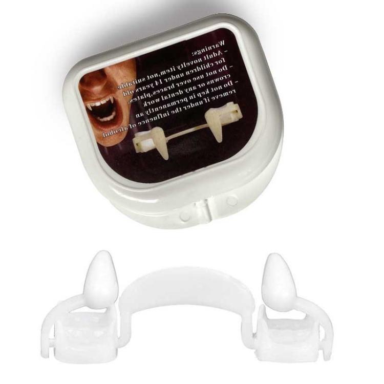 4 PCS Halloween Decoration Vampire Teeth Retractable Zombie Teeth,Packaging:, OPP, Plastic Box