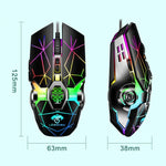 LEAVEN 7鍵 4000DPI USB 有線電腦辦公發光 RGB 機械遊戲滑鼠，線長：1.5米，S30 黑色，S30 白色，S30 粉色，S10 黑色