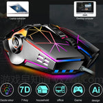 LEAVEN 7鍵 4000DPI USB 有線電腦辦公發光 RGB 機械遊戲滑鼠，線長：1.5米，S30 黑色，S30 白色，S30 粉色，S10 黑色