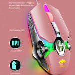 LEAVEN 7鍵 4000DPI USB 有線電腦辦公發光 RGB 機械遊戲滑鼠，線長：1.5米，S30 黑色，S30 白色，S30 粉色，S10 黑色