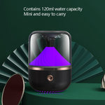 HX-930 家用臥室圓形鏡子精油香薰機 超聲波霧化保濕噴霧加濕器，黑色、白色、綠色