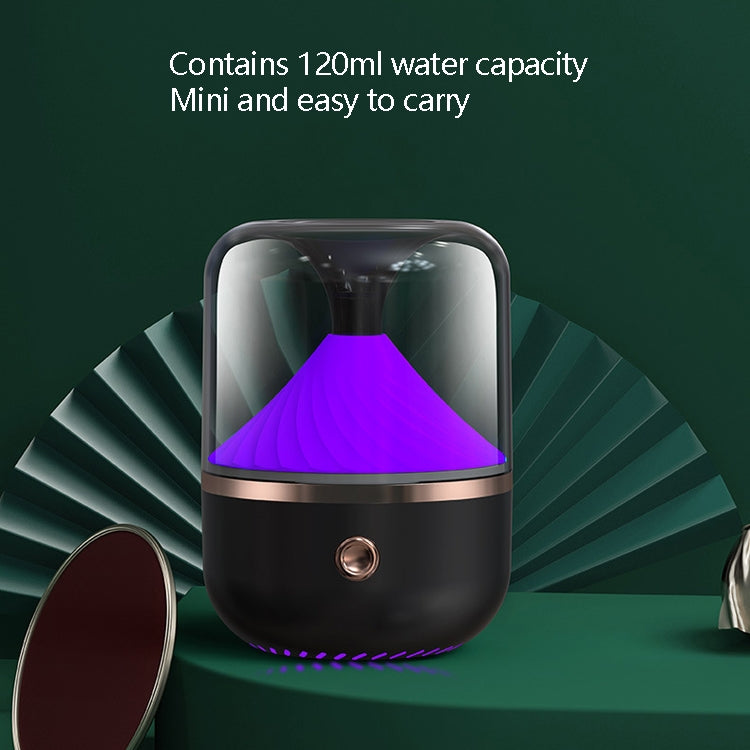 HX-930 家用臥室圓形鏡子精油香薰機 超聲波霧化保濕噴霧加濕器，黑色、白色、綠色