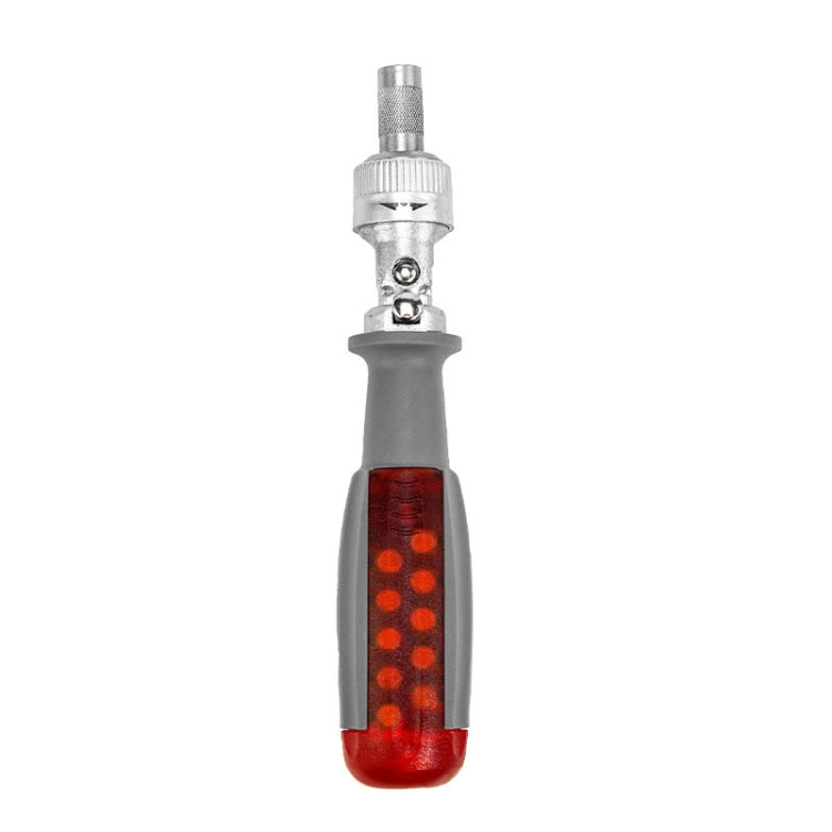 180 Degree 6.35mm Alloy Elbow Ratchet Screwdriver Set With 10 Screwdriver Bits, LT001
