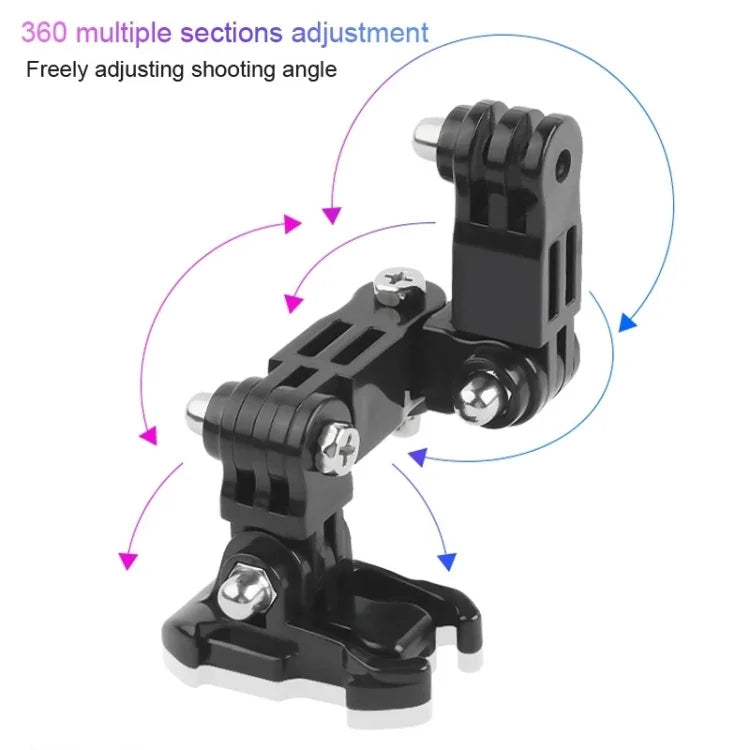 2 組 自行車安全帽黏貼多關節臂固定支架組 適用 DJI Osmo Action，GoPro HERO9 Black / HERO8 Black /7 /6 /5 /5 Session /4 Session /4 /3+ /3 /2 /1，小蚁及其他運動相機，款式 3 自行車安全帽套件，款式 4 自行車安全帽套件