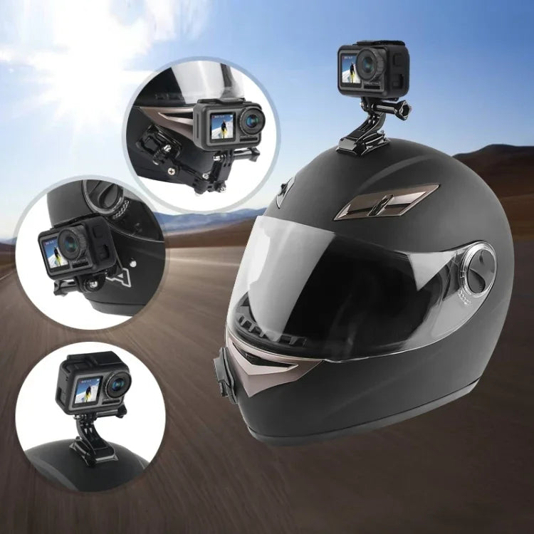 2 組 自行車安全帽黏貼多關節臂固定支架組 適用 DJI Osmo Action，GoPro HERO9 Black / HERO8 Black /7 /6 /5 /5 Session /4 Session /4 /3+ /3 /2 /1，小蚁及其他運動相機，款式 3 自行車安全帽套件，款式 4 自行車安全帽套件