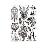 10 件深色螢光變色動物發光花臂防水成人紋身貼紙, BY-001, BY-002, BY-003, BY-004, BY-005, BY-006, BY-007, BY-008