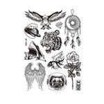 10 件深色螢光變色動物發光花臂防水成人紋身貼紙, BY-001, BY-002, BY-003, BY-004, BY-005, BY-006, BY-007, BY-008