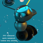 TWS-22藍牙5.0入耳運動防水降噪觸控迷你耳機，黑色，白色，橙色，粉色