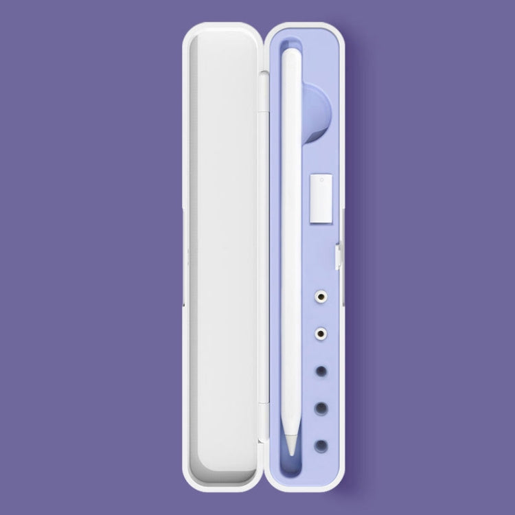 矽膠觸控筆保護收納盒，適用於Apple Pencil 1 / 2，規格：8mm（石墨黑）、8mm（丁香紫）、8mm（深夜綠）、8mm（冰川藍）、10mm（石墨黑）、10mm（丁香紫）、10mm（深夜綠）