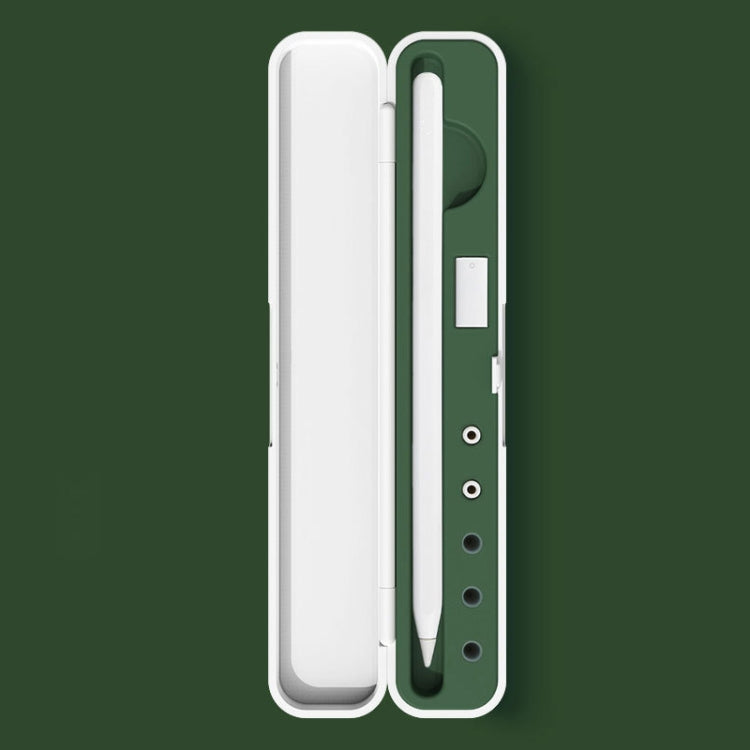 矽膠觸控筆保護收納盒，適用於Apple Pencil 1 / 2，規格：8mm（石墨黑）、8mm（丁香紫）、8mm（深夜綠）、8mm（冰川藍）、10mm（石墨黑）、10mm（丁香紫）、10mm（深夜綠）