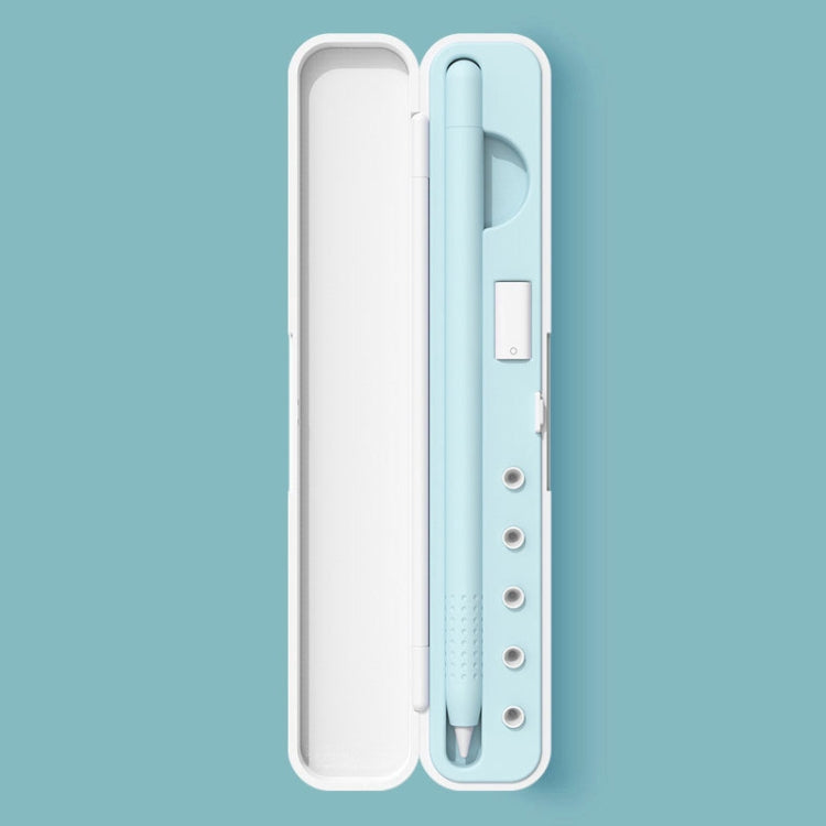 矽膠觸控筆保護收納盒，適用於Apple Pencil 1 / 2，規格：8mm（石墨黑）、8mm（丁香紫）、8mm（深夜綠）、8mm（冰川藍）、10mm（石墨黑）、10mm（丁香紫）、10mm（深夜綠）