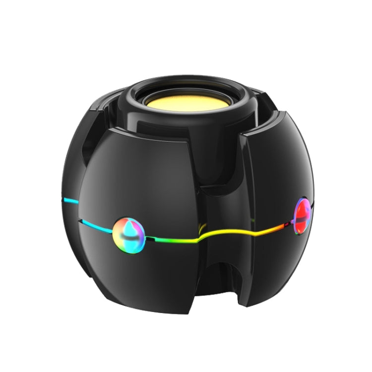 RGB 燈光效果陀螺造型無線藍牙音響，白色、粉色、藍色、黑色、紅色
