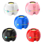 RGB 燈光效果陀螺造型無線藍牙音響，白色、粉色、藍色、黑色、紅色
