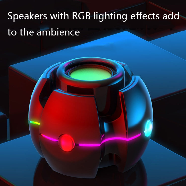 RGB 燈光效果陀螺造型無線藍牙音響，白色、粉色、藍色、黑色、紅色