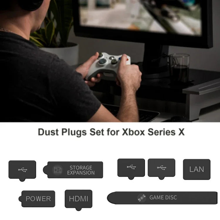 適用 XBOX Series S/X 主機防塵套防塵塞，款式：普通版，豪華版