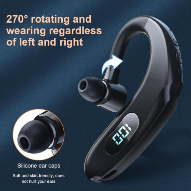 Q20藍牙5.2商務數字顯示運動耳掛立體聲耳機，Q20黑色，Q20白色，Q20綠色，Q20粉色，Q20黃色，Q20藍色
