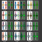 20片兒童防水發光卡通手錶紋身貼紙，Ei-289, EI-290, Ei-291, EI-292, Ei-293, Ei-294, Ei-295, Ei-296, Ei-297, Ei-298, Ei-299, EI-300