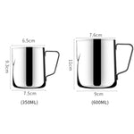內刻度拉花杯 不鏽鋼奶泡杯 咖啡用具，350ml，600ml