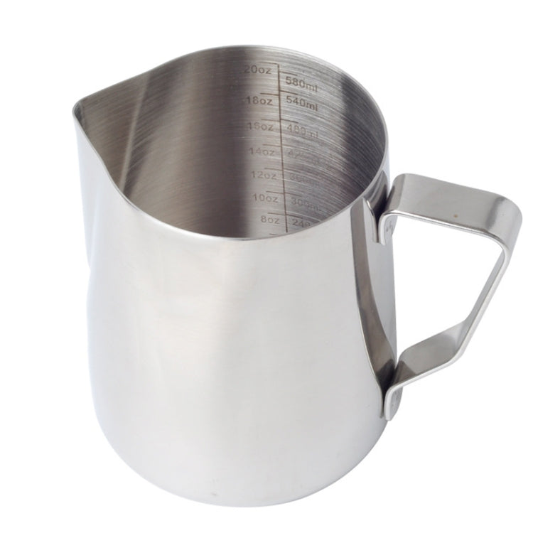 內刻度拉花杯 不鏽鋼奶泡杯 咖啡用具，350ml，600ml