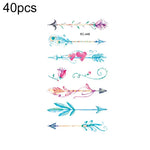 40片防水小清新紋身貼紙，RC-445、RC-446、RC-447、RC-448、RC-449、RC-451、RC-452、RC-453、RC-454、RC-455、RC-456、RC-457